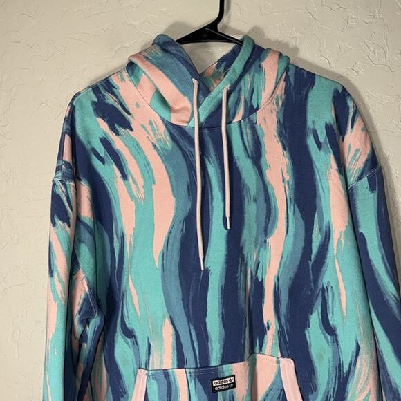 Adidas Originals FBLS Hoodie Pastel Colors AOP Unisex size XL. - Picture 3 of 8